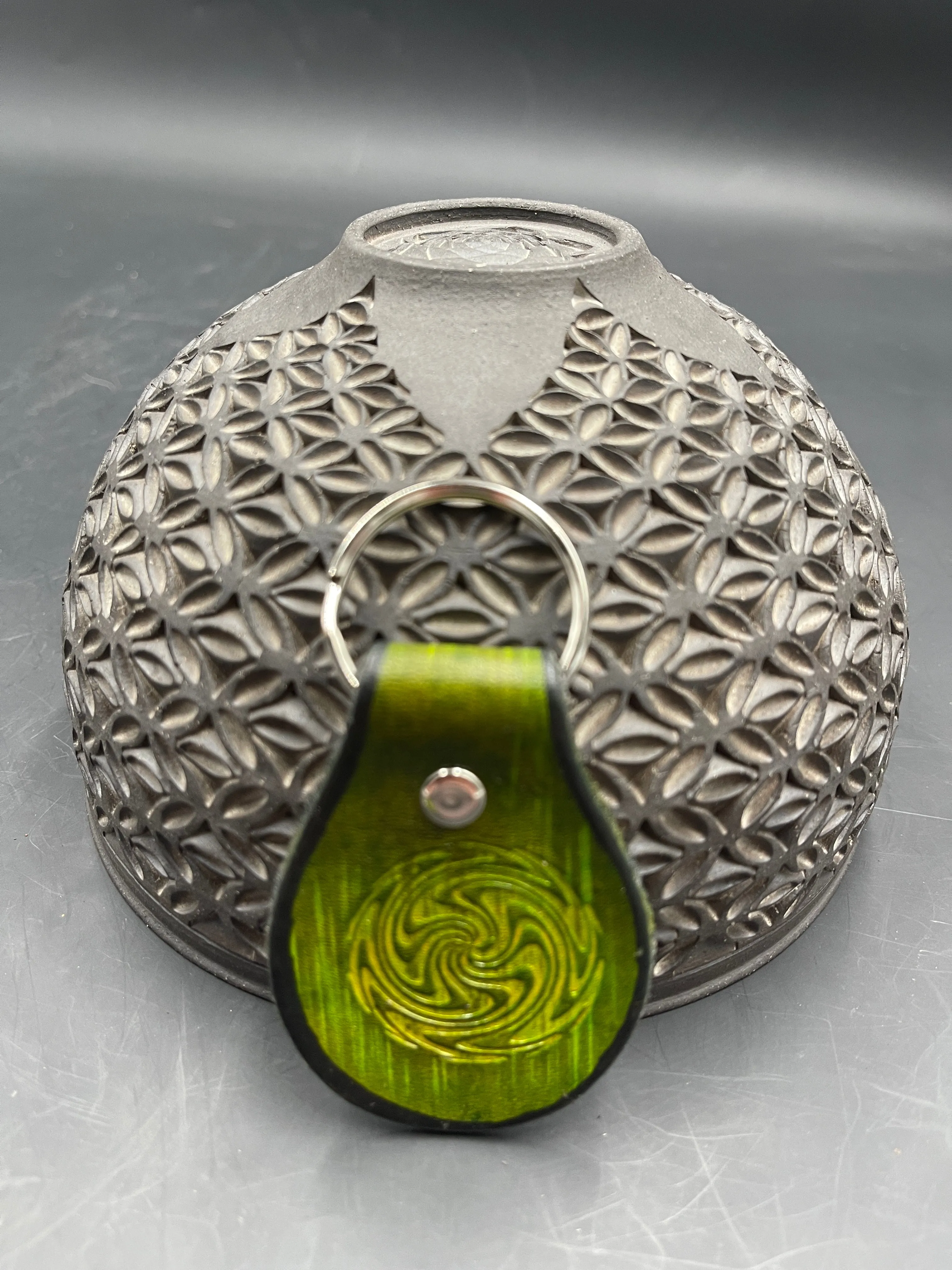 Stamped Leather Keychain - Small Wigwag