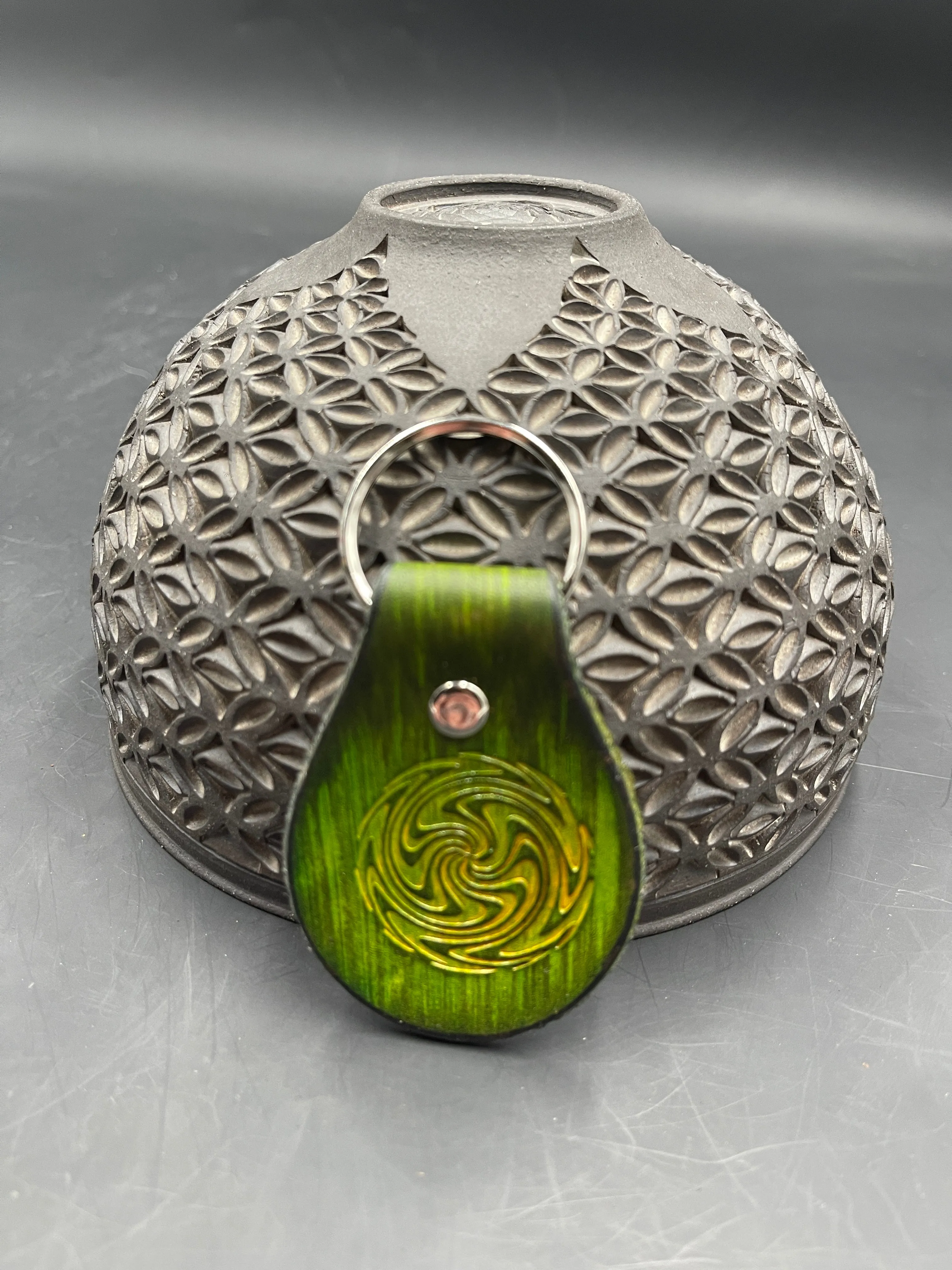 Stamped Leather Keychain - Small Wigwag