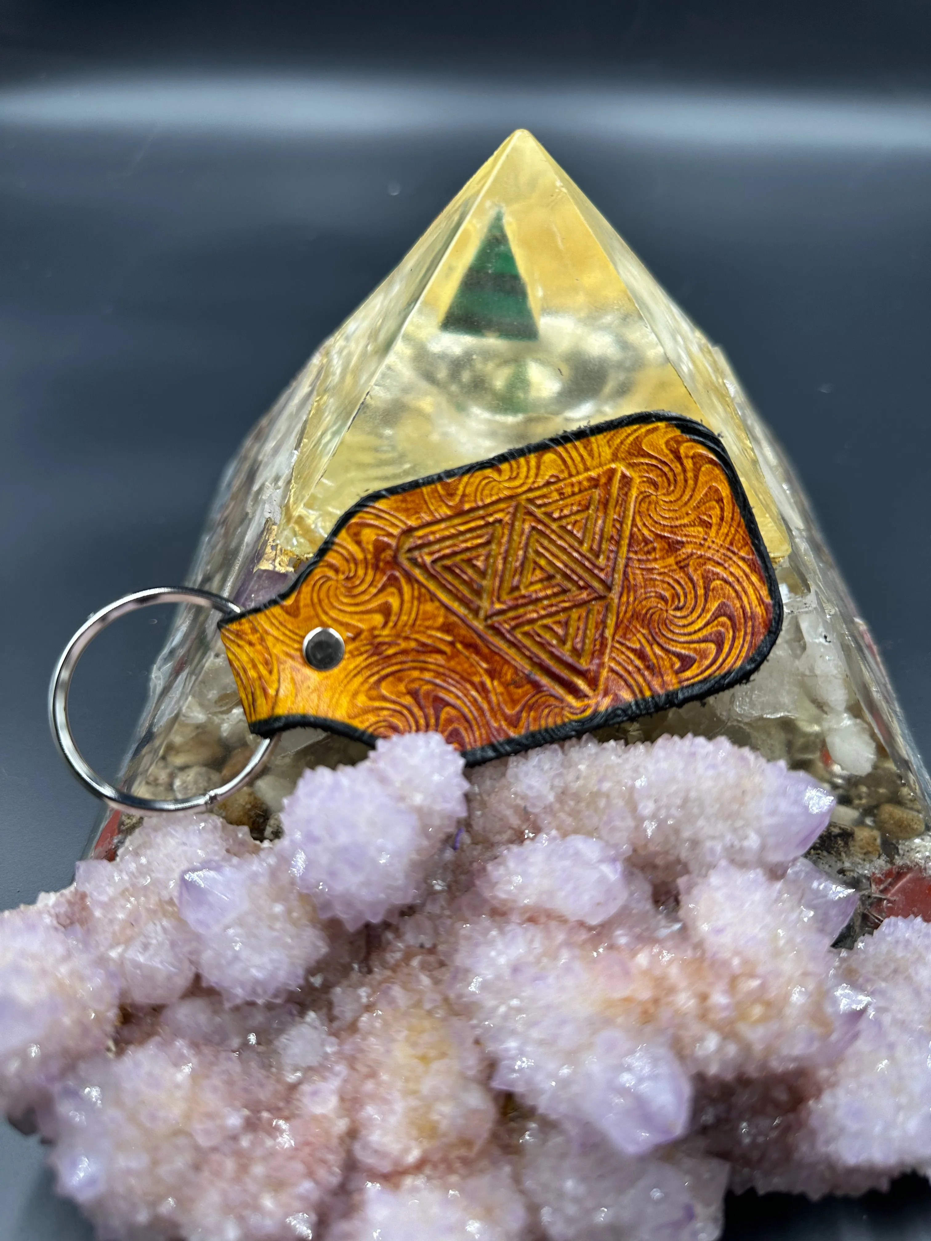 Stamped Leather Keychain - Sts9 Ad Explorata
