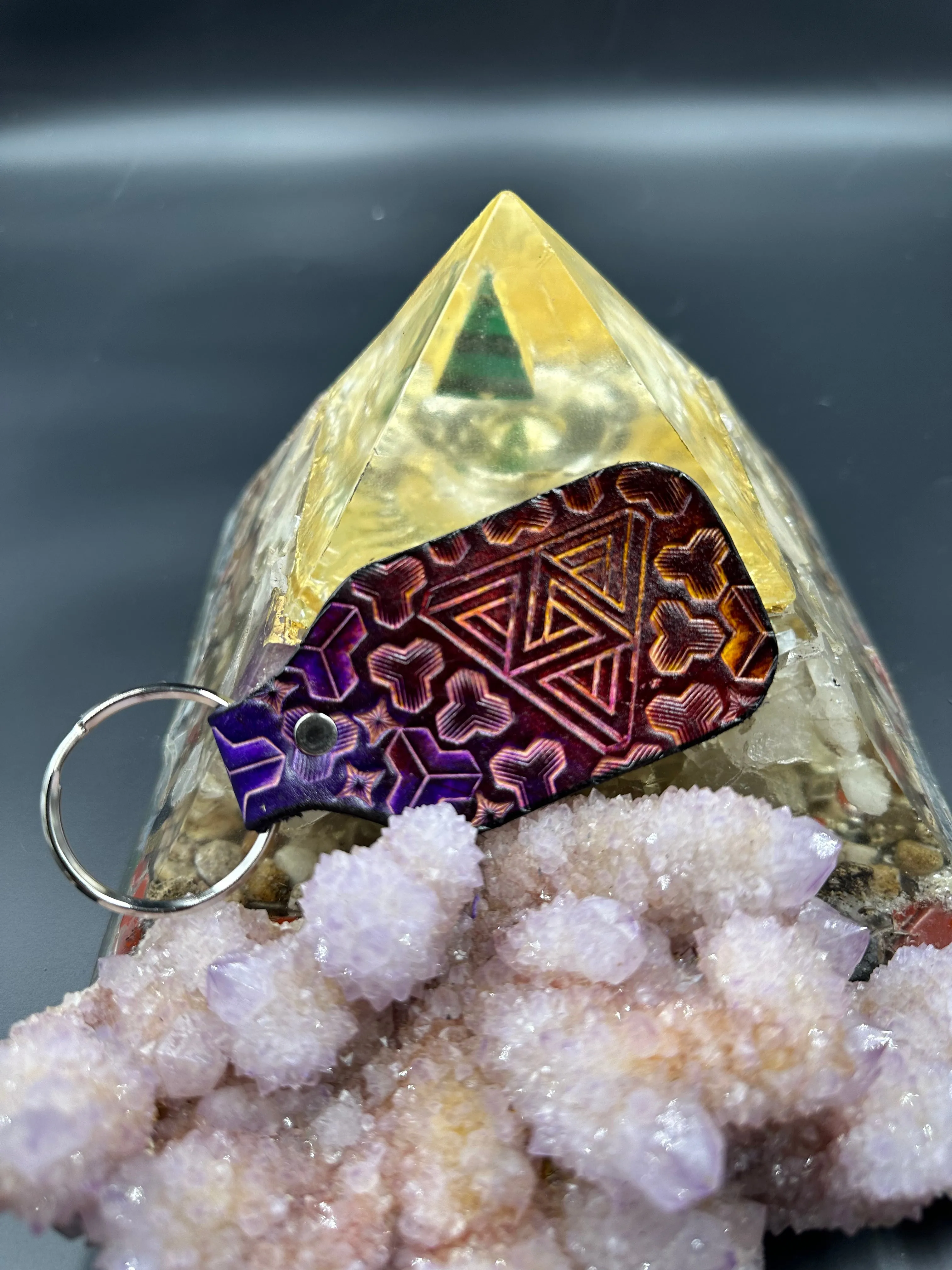 Stamped Leather Keychain - Sts9 Ad Explorata