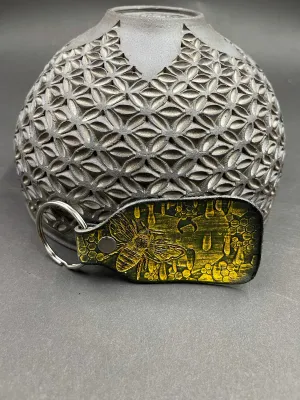 Stamped Leather Keychain - Wu Tang