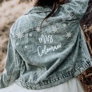 Star Struck Denim Jacket for Bride