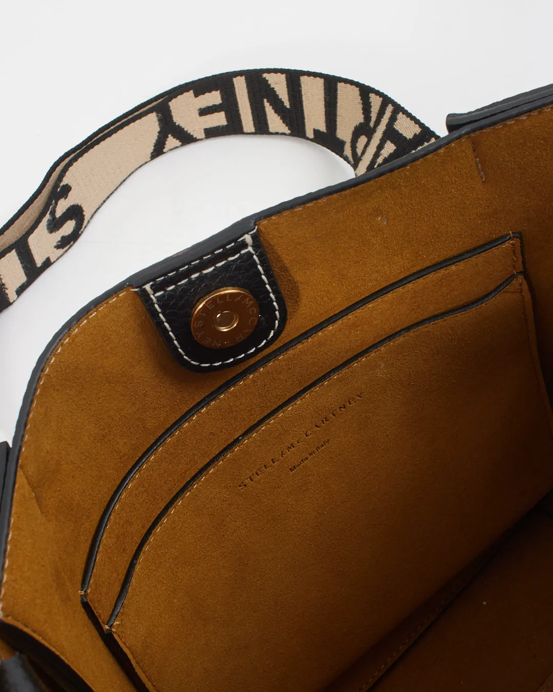 Stella McCartney Black Pebbled Vegetarian Leather Crossbody