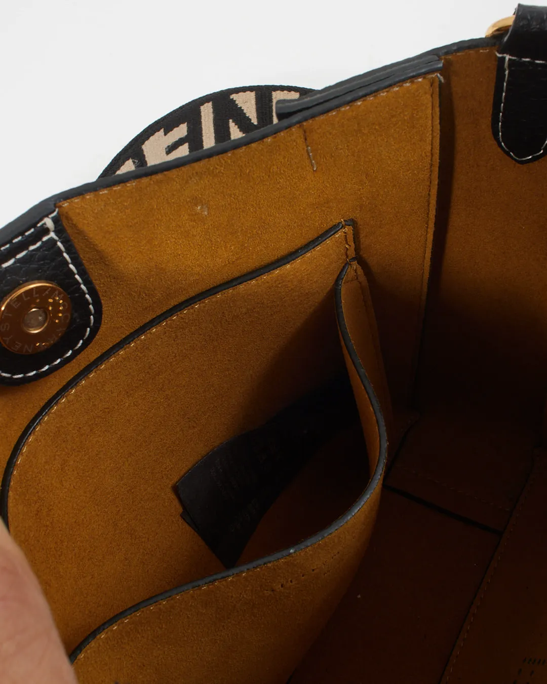 Stella McCartney Black Pebbled Vegetarian Leather Crossbody