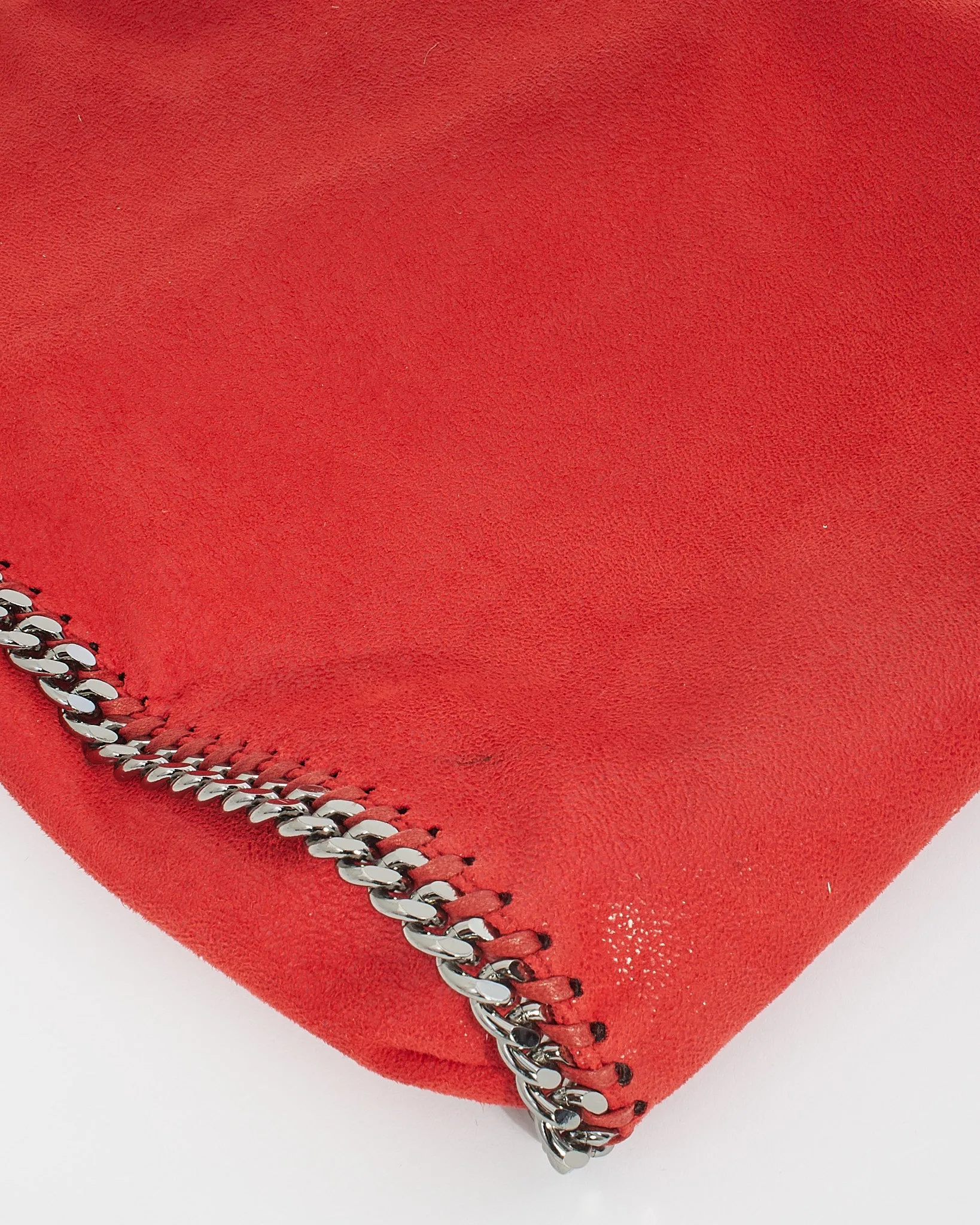 Stella McCartney Red Vegan Leather Falabella Shoulder Bag