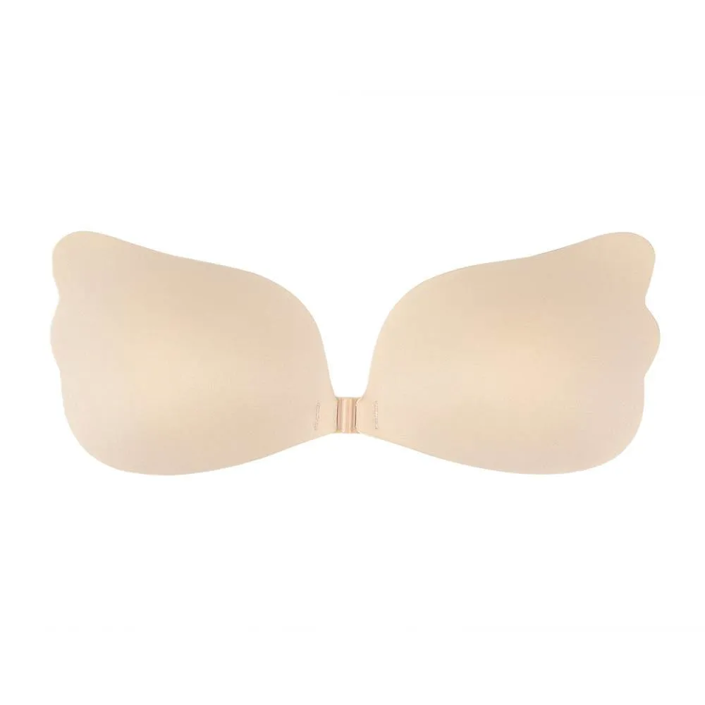 Sticky Strapless Seamless Nude & Black Push Up Breast Bra