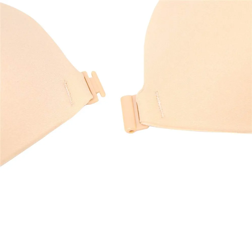 Sticky Strapless Seamless Nude & Black Push Up Breast Bra