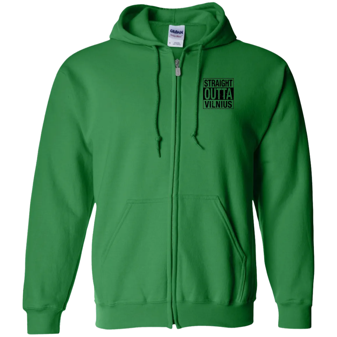 Straight Outta Vilnius - Men/Women Unisex Comfort Full-Zip Hoodie