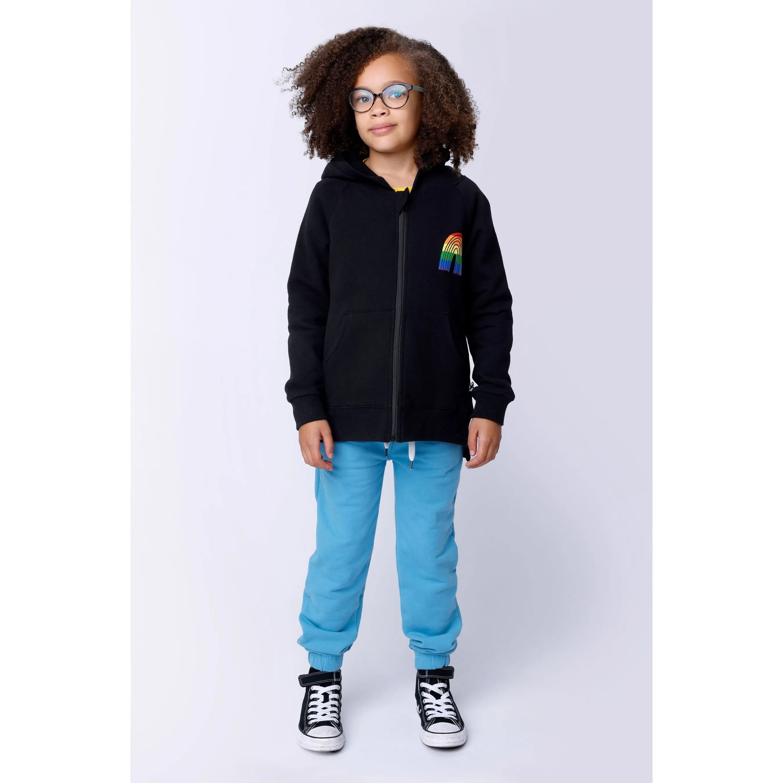 Stripey Rainbow Furry Zip Up