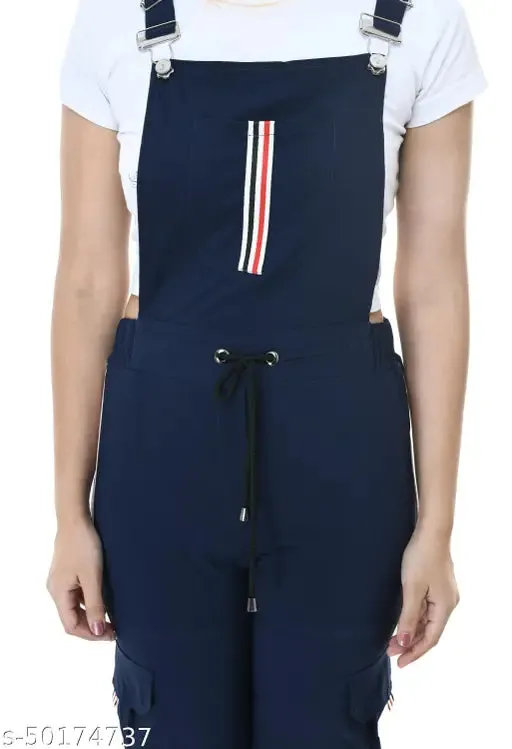 Stylish Graceful Classy Elegant Fancy Women Trending Stylish Latest Fashionable Full Length Striped Fabulous Navy Jumpsuits S28 M30 L32  XL34
