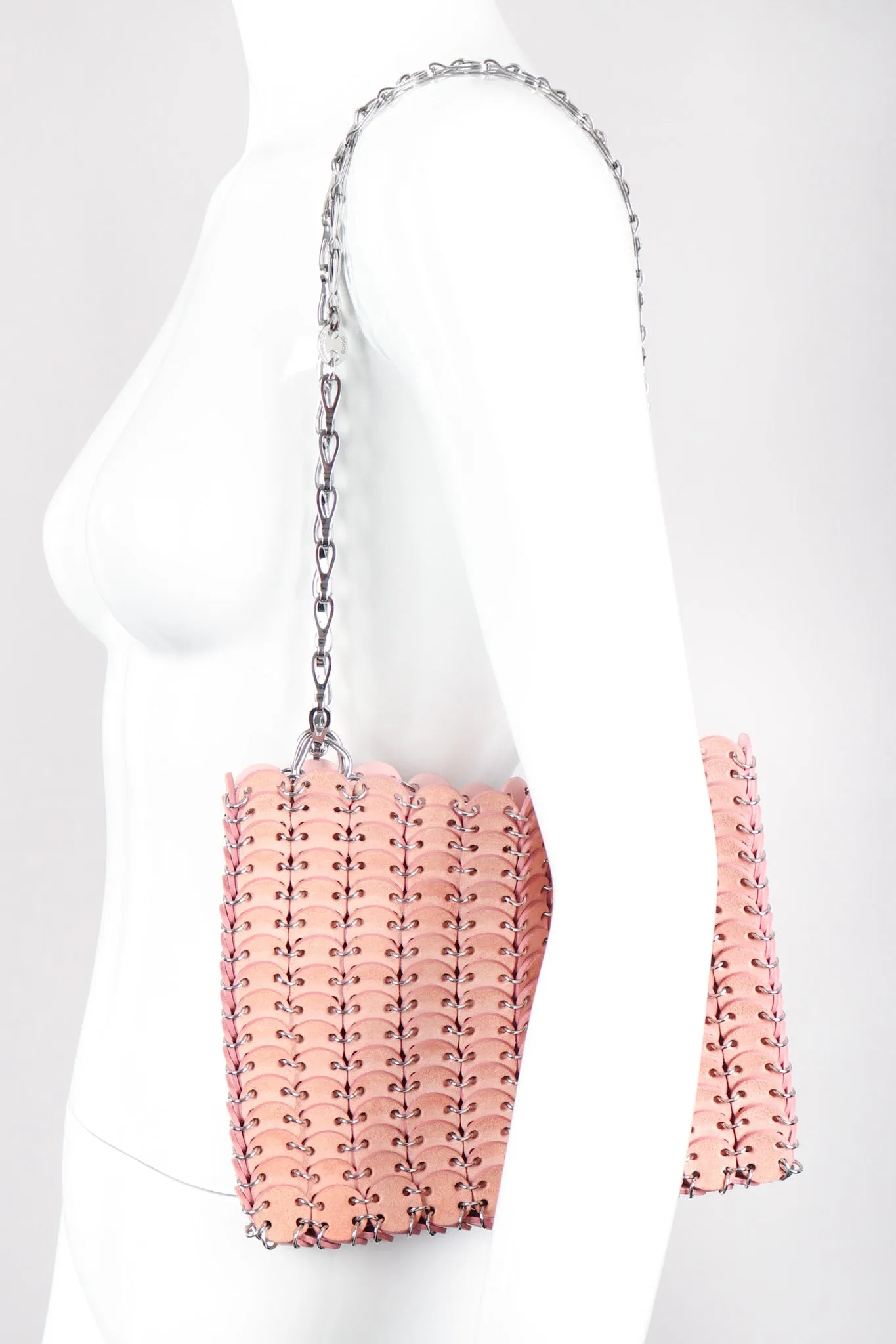 Suede Disc Chain Bag