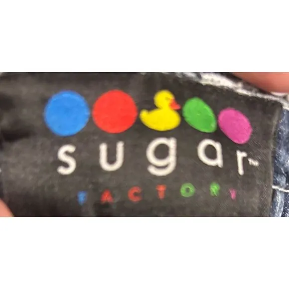 Sugar Factory Size 28 US 6 Embroidered Medium Blue Bootcut Jeans (retail $299)