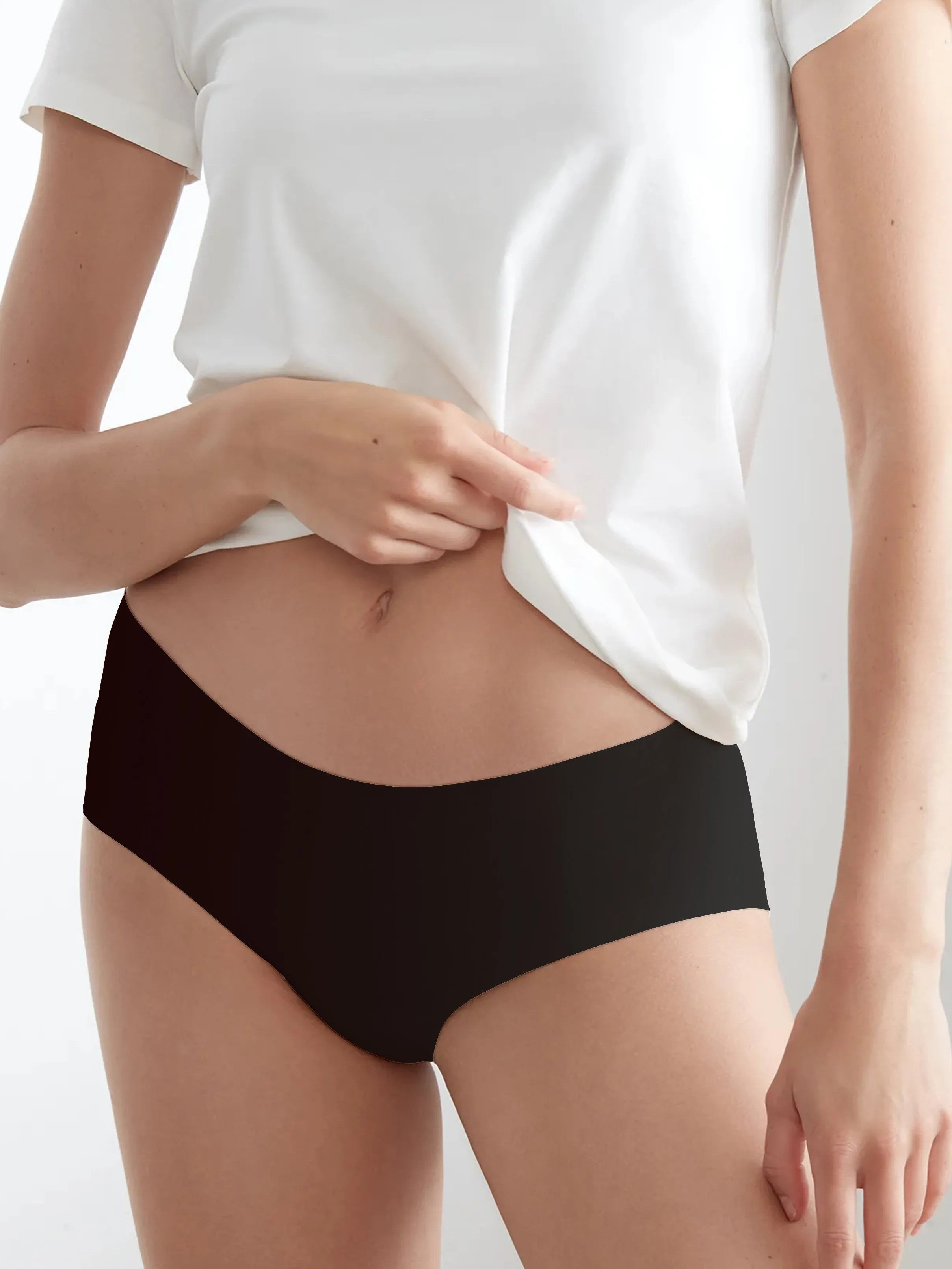 Super Comfort Seamless Mid-Waist Panty 6 Packs in Beige