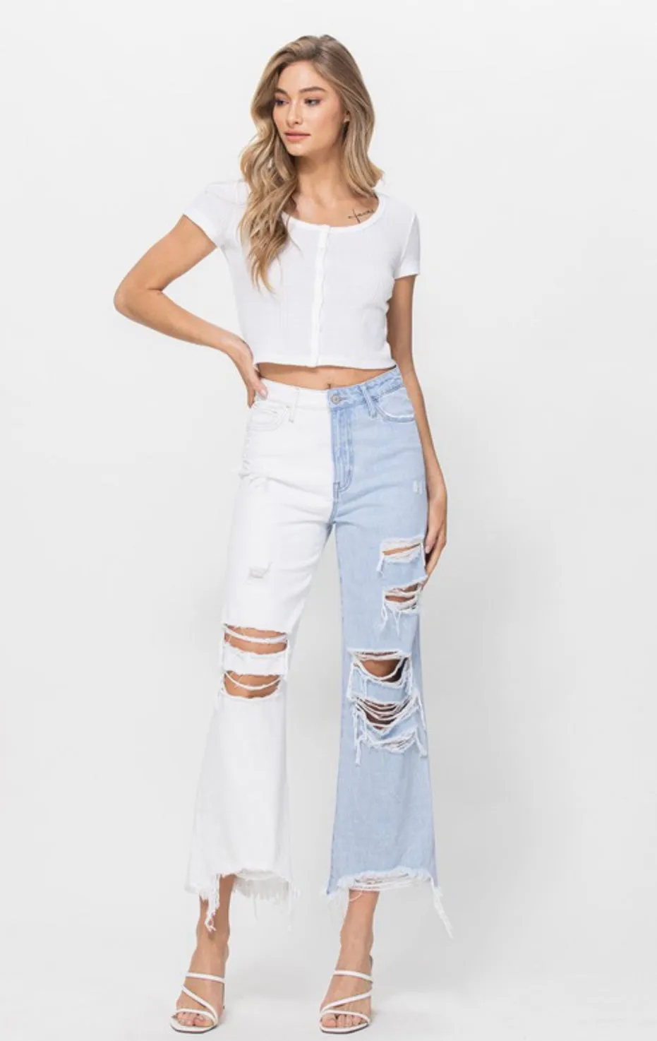 Super High Rise Cropped Denim