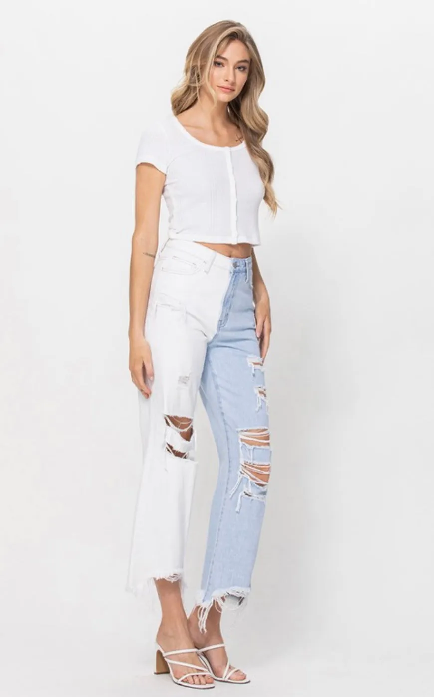 Super High Rise Cropped Denim