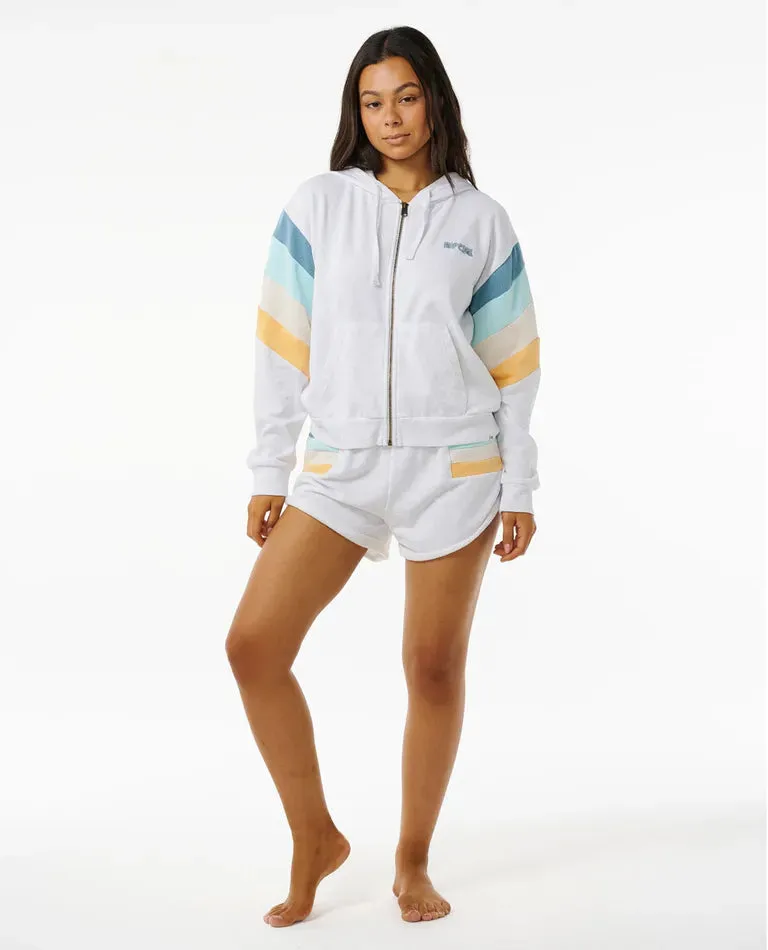 Surf Revival Zip Thru Hoodie - Grey Marle
