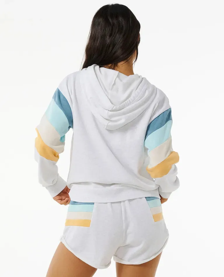 Surf Revival Zip Thru Hoodie - Grey Marle