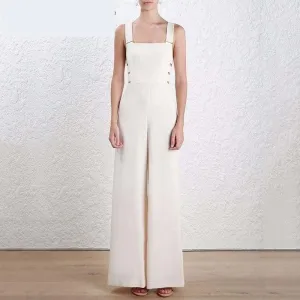 Suspenders Backless High Waist Long Wide Leg Spring Fashion Jumpsuit
