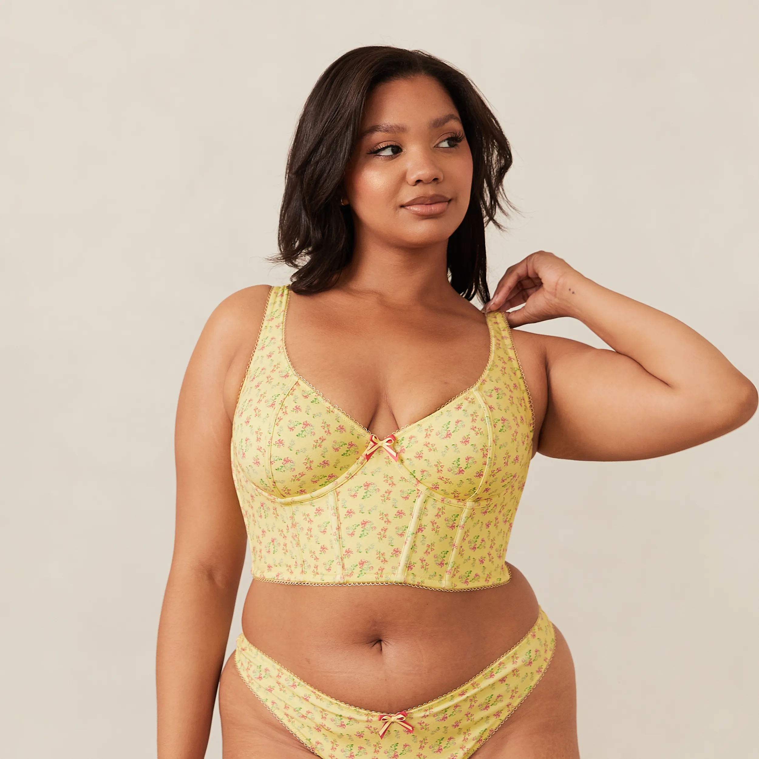 Sweet Longline Soutien-Gorge - Citron Fleuri