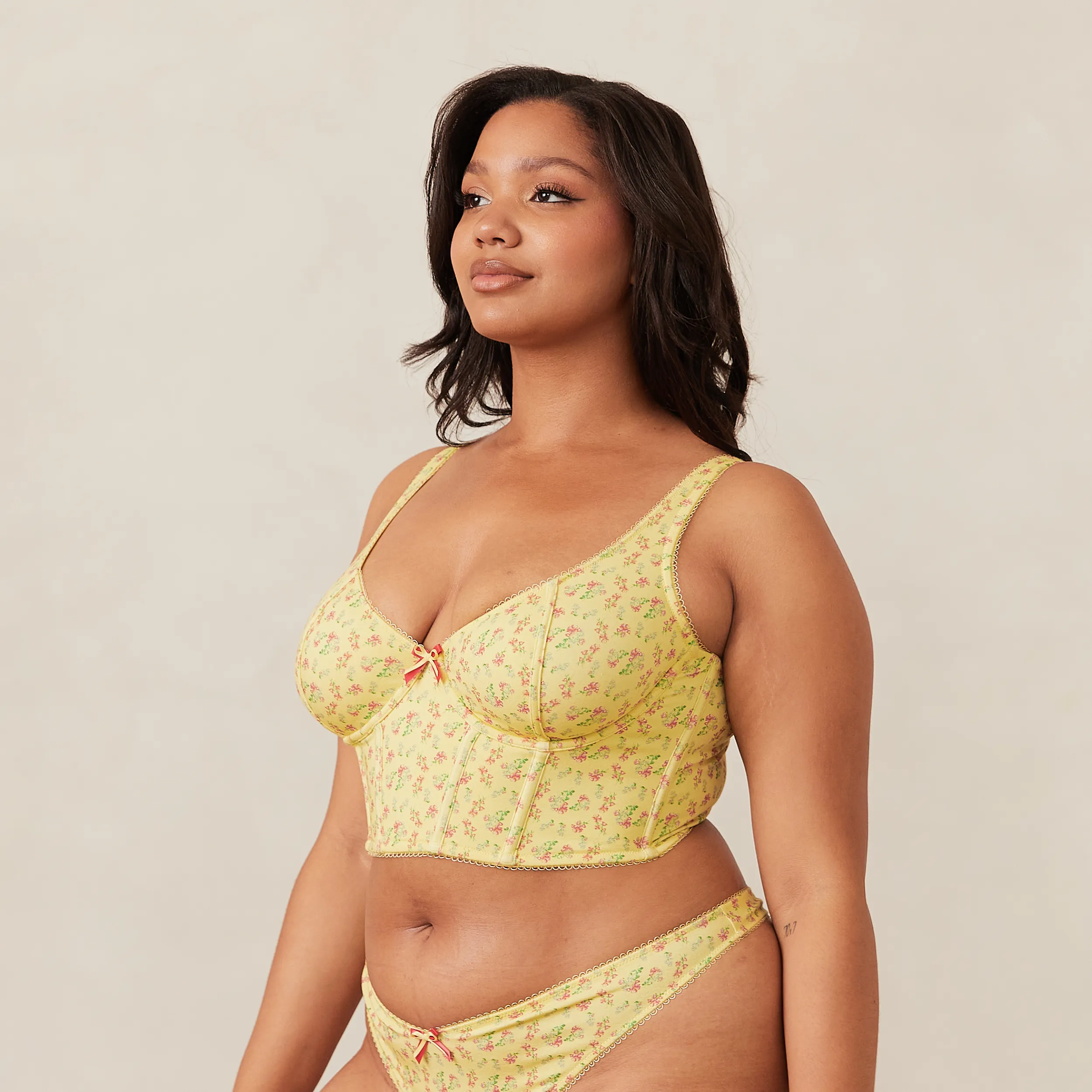 Sweet Longline Soutien-Gorge - Citron Fleuri
