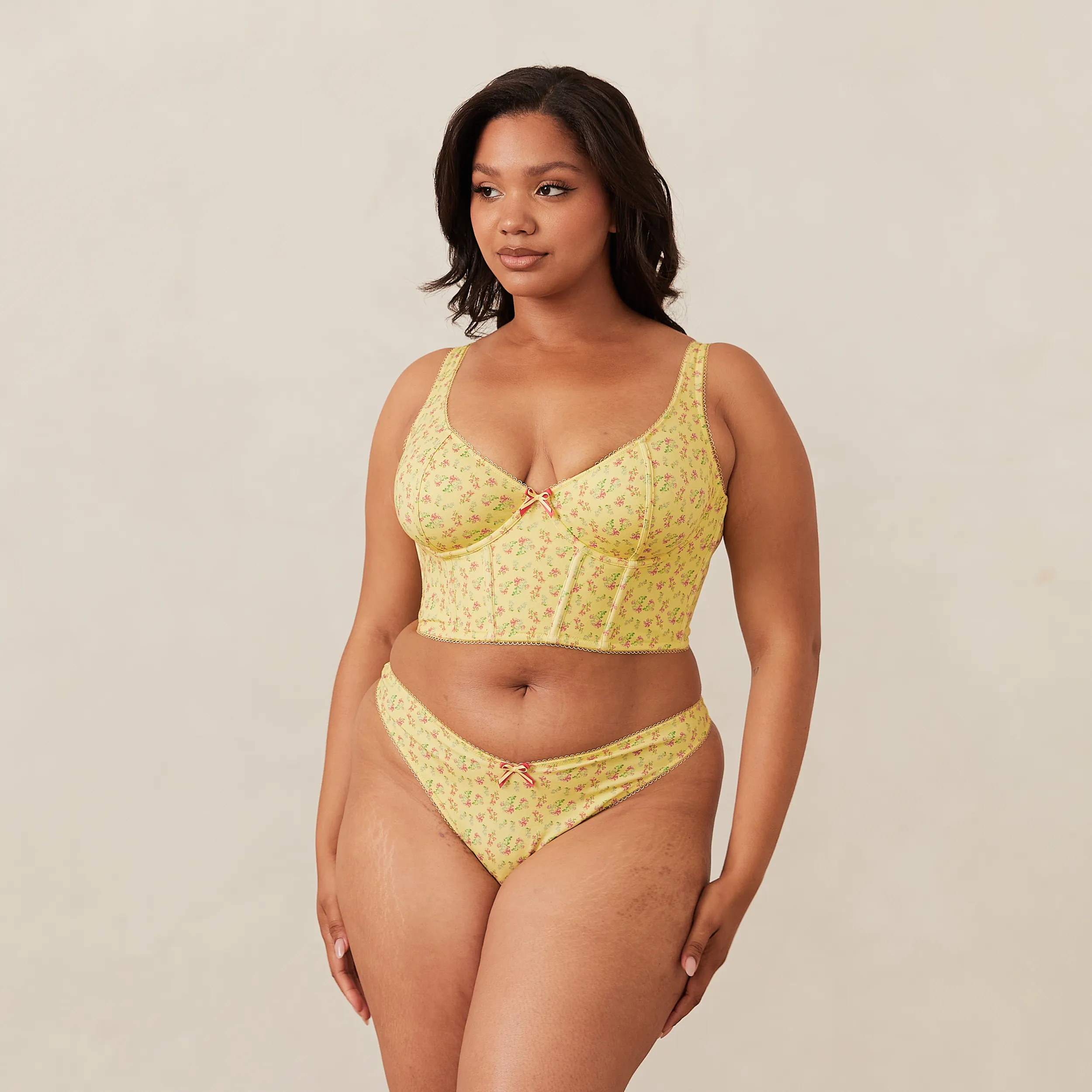 Sweet Longline Soutien-Gorge - Citron Fleuri