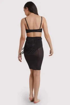 Tassel Lingerie Skirt - Black -