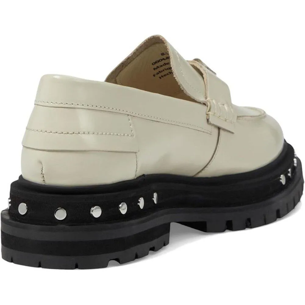 Teagan Antique Ivory Leather Tassel Loafers