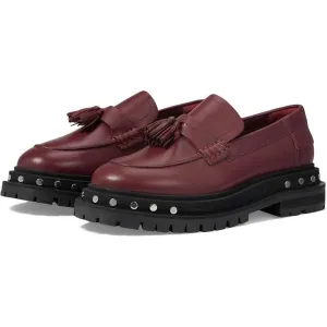 Teagan Mulberry Leather Tassel Loafers