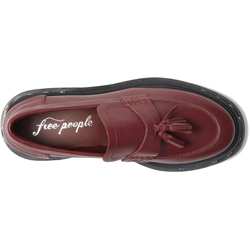 Teagan Mulberry Leather Tassel Loafers