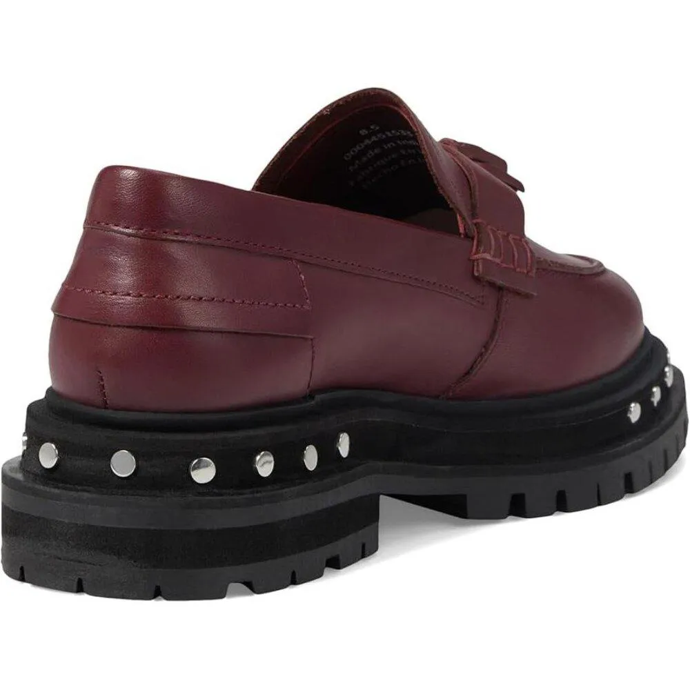 Teagan Mulberry Leather Tassel Loafers
