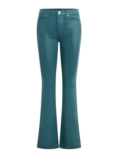 Teal Coated Barbara Bootcut Jeans
