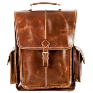 The Premium Brown Buffalo Leather Backpack