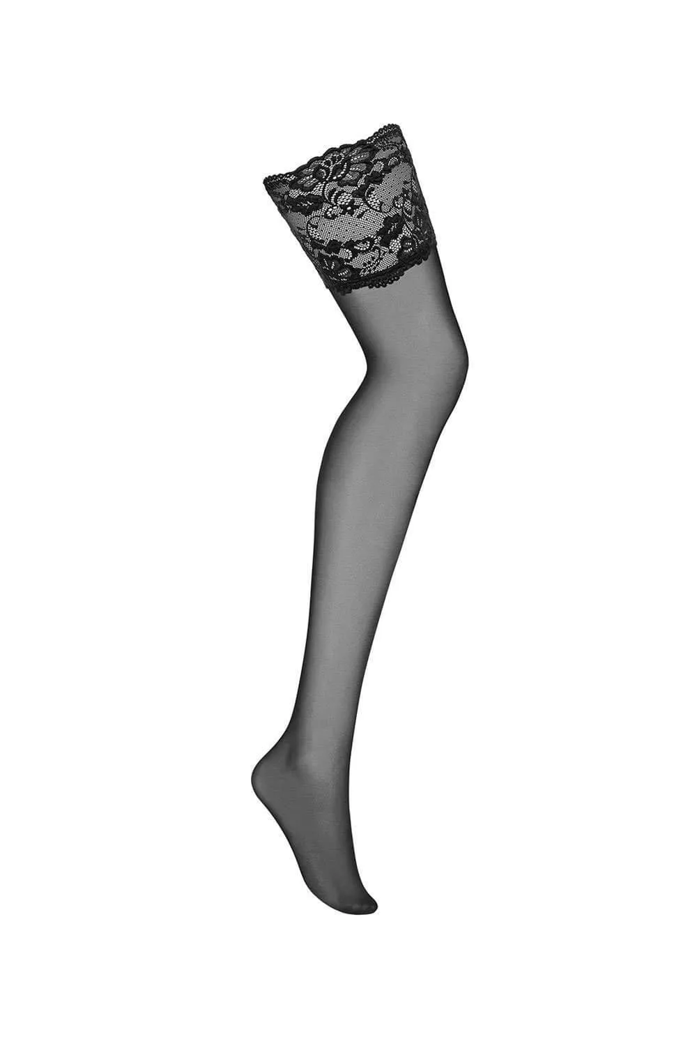 Thick Top Black Lace Stockings