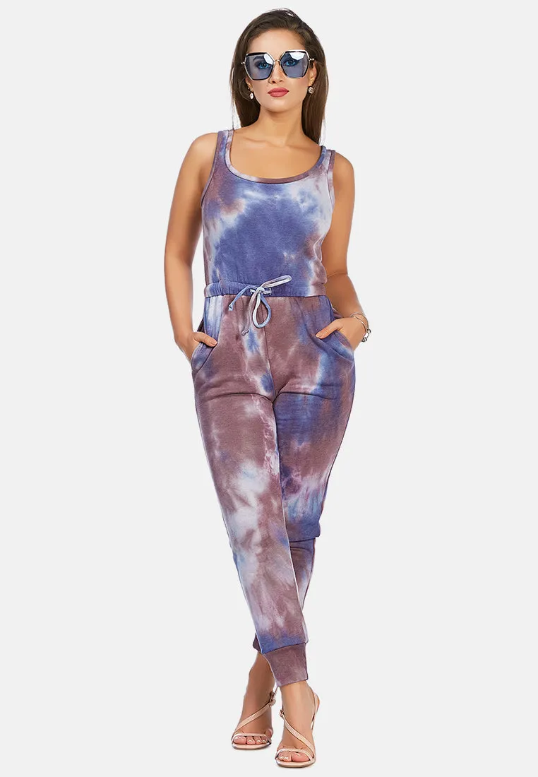 Tie Dye Casual Loungewear Jumpsuit