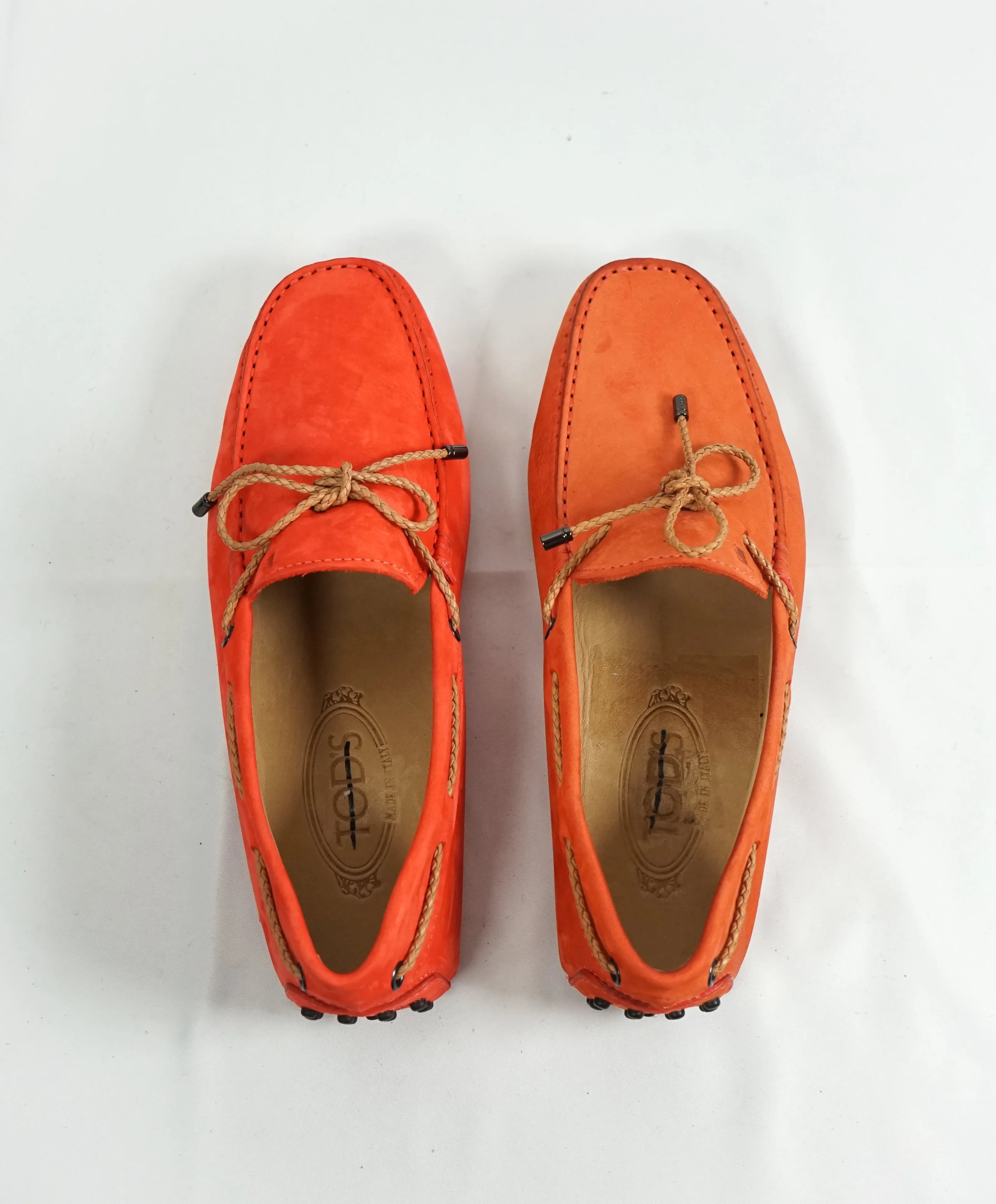 TOD’S - “Laccetto” Driver Detailed Loafers Orange - 6.5