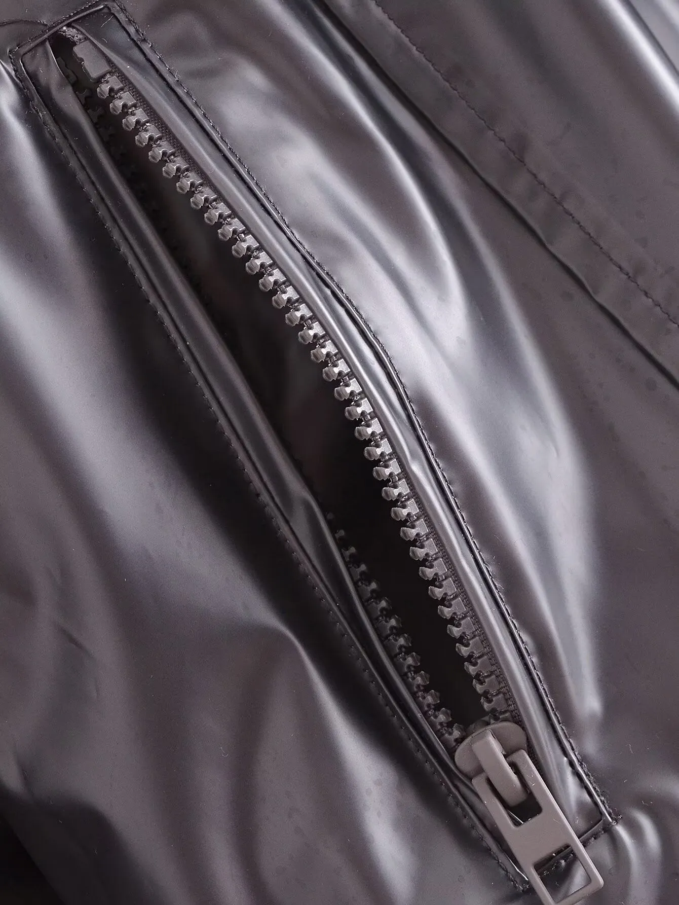 Transparent Moto Rain Jacket