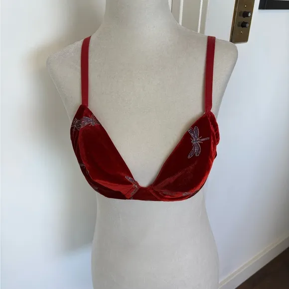 Trashy Lingerie Red Velvet Firefly  Bra Sz 32B