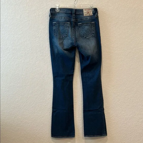 True Religion Becca Mid Rise Bootcut Distressed Jeans