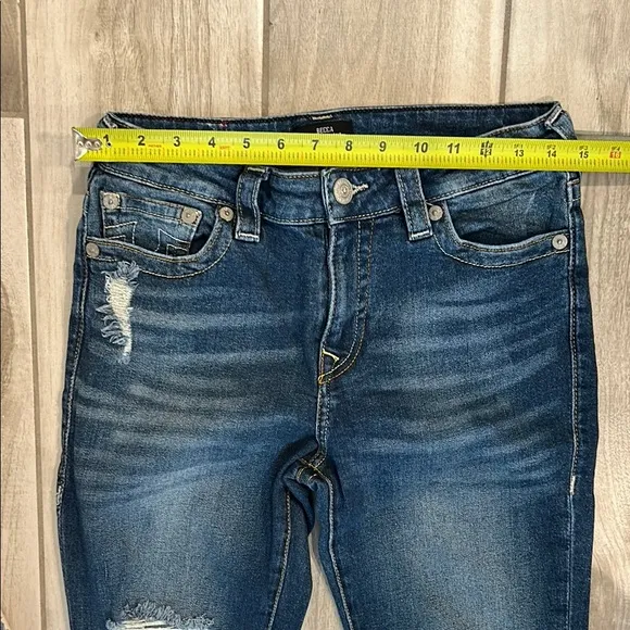 True Religion Becca Mid Rise Bootcut Distressed Jeans