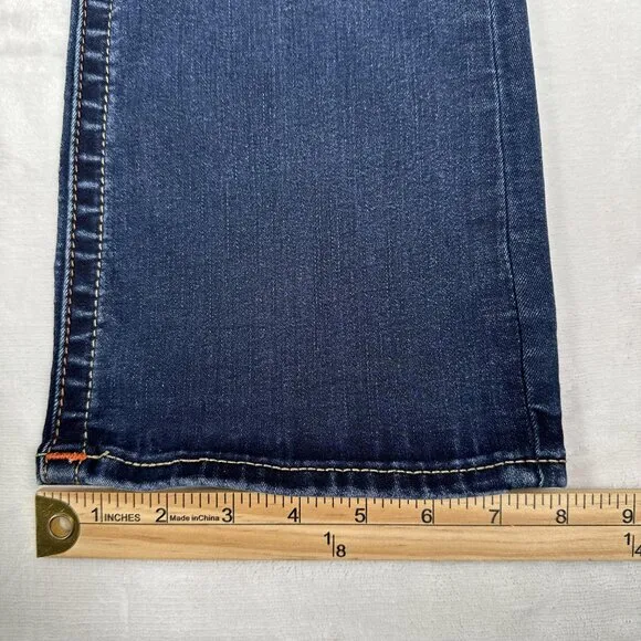 True Religion Becca Women Danim Jeans Mid Rise Bootcut Cotton Blend Size 31