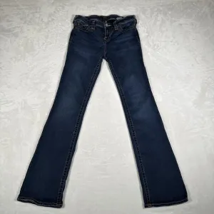 True Religion Becca Women Danim Jeans Mid Rise Bootcut Cotton Blend Size 31