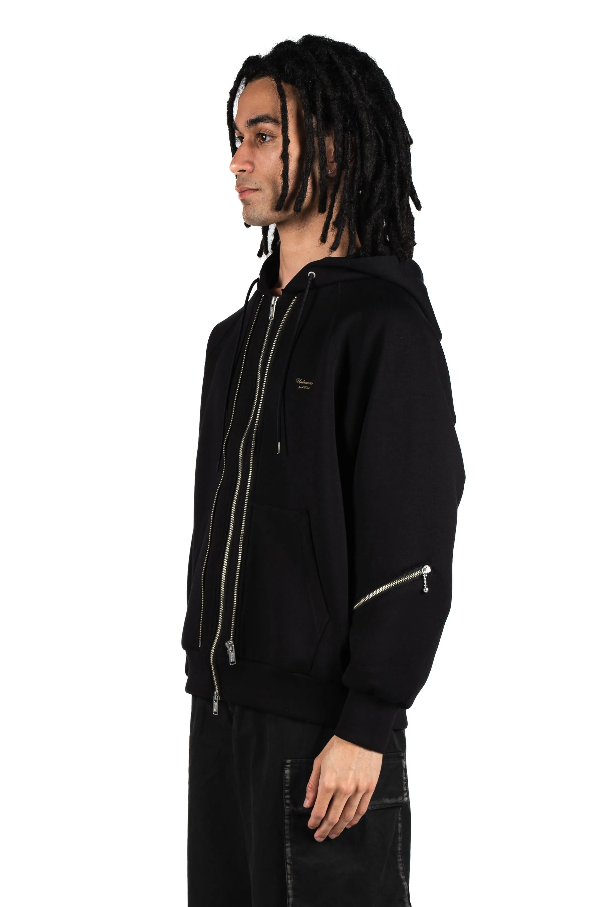Undercover UP1D4801 For All Rebels Zip Hoodies Black
