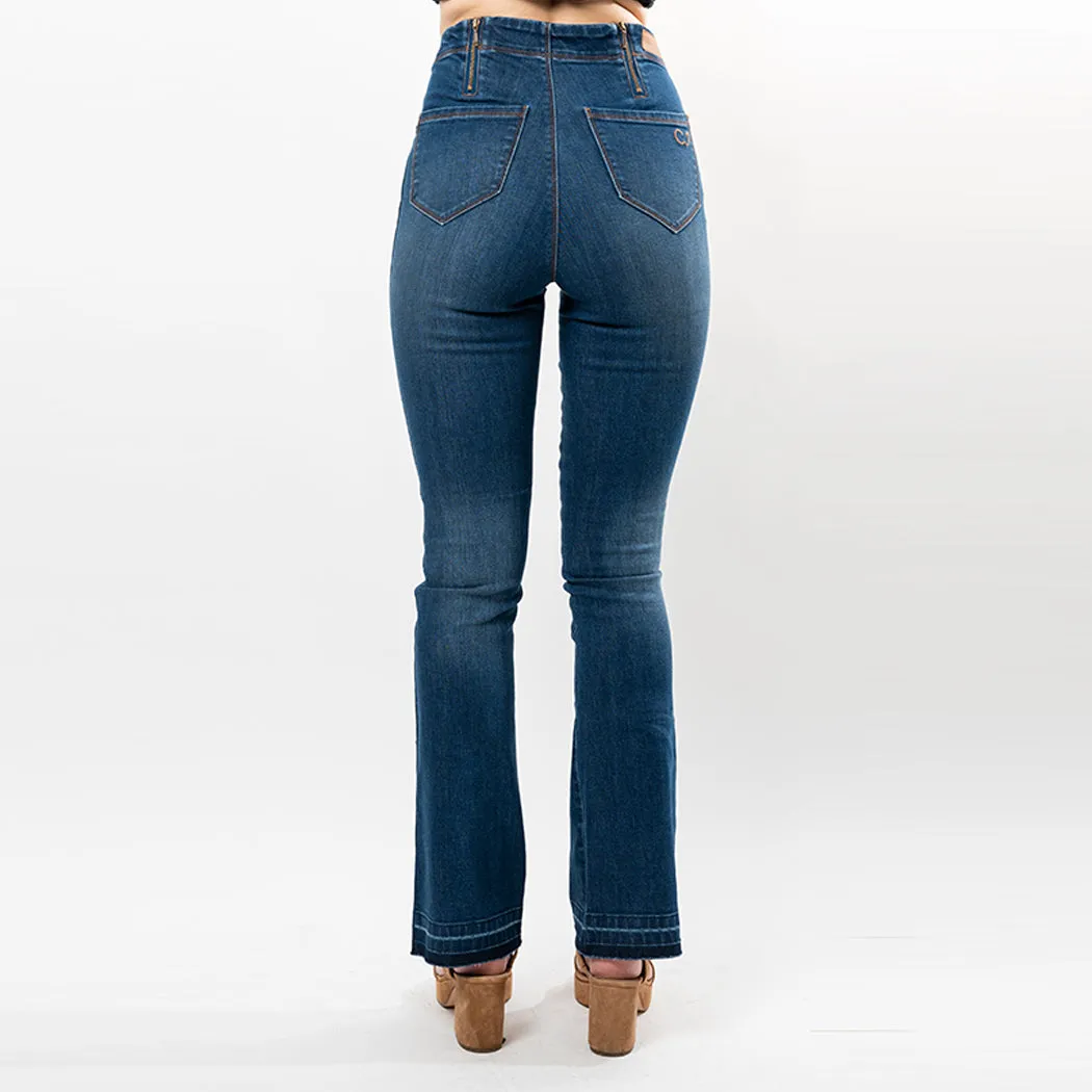 Undone Hem Bootcut Fashion Style