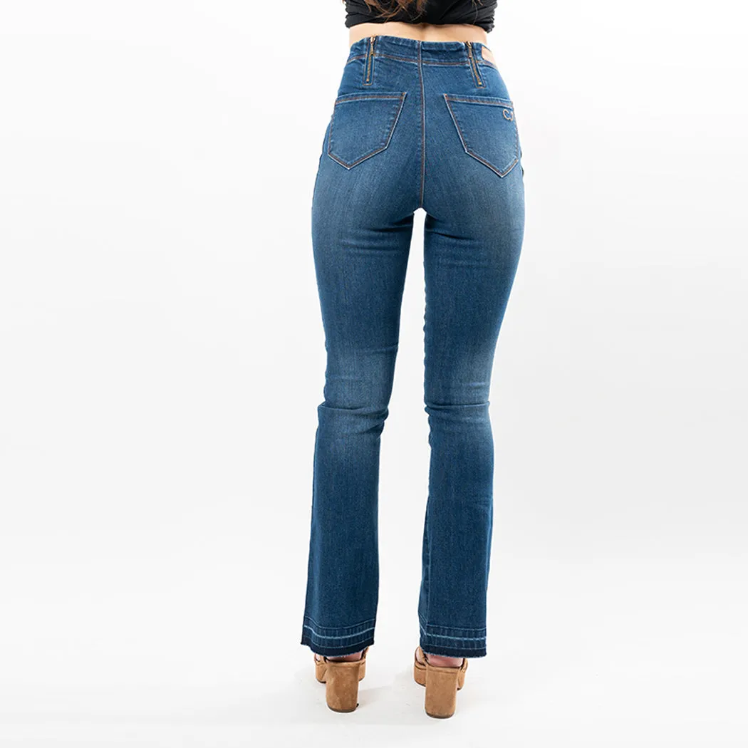 Undone Hem Bootcut Fashion Style