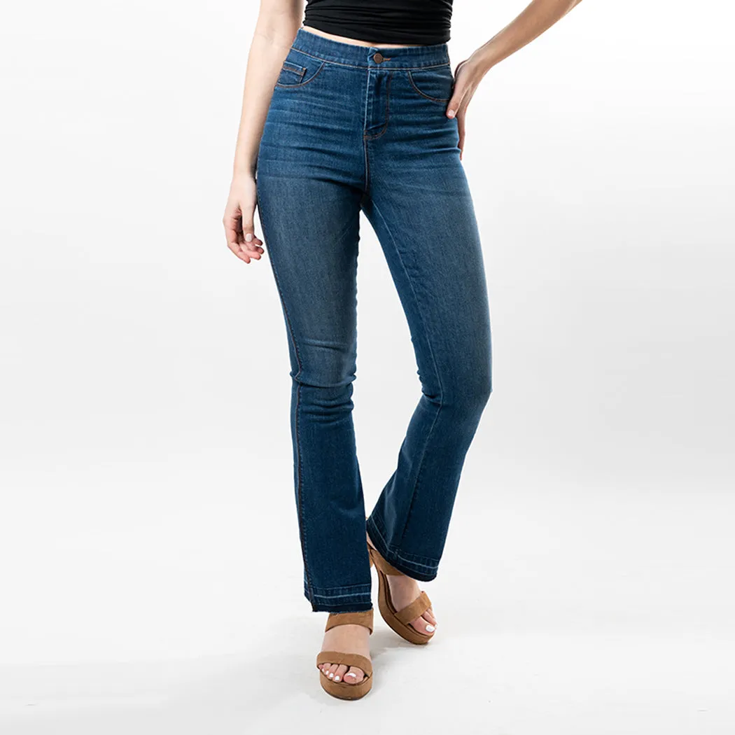 Undone Hem Bootcut Fashion Style