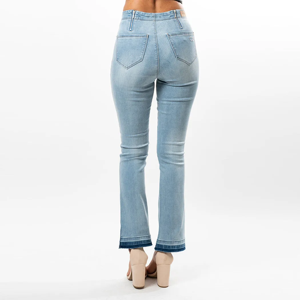 Undone Hem Bootcut Fashion Style