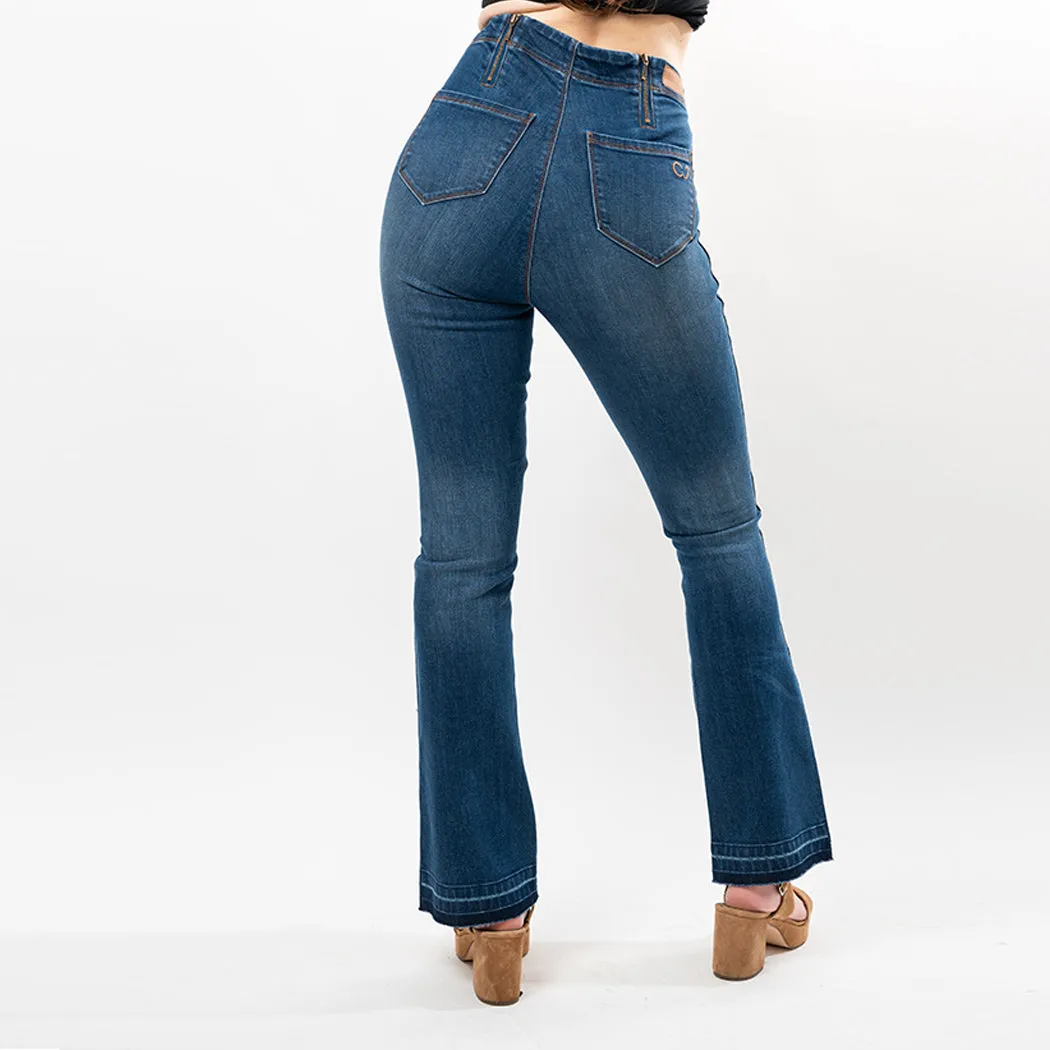 Undone Hem Bootcut Fashion Style