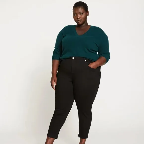 Universal Standard Seine High Rise Skinny Jeans 27 Inch Black in 18