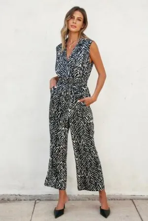 Untamed Sleeveless Shirt Jumpsuit