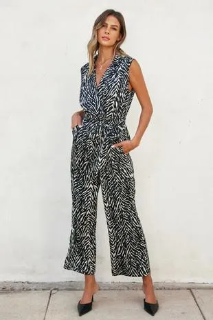 Untamed Sleeveless Shirt Jumpsuit